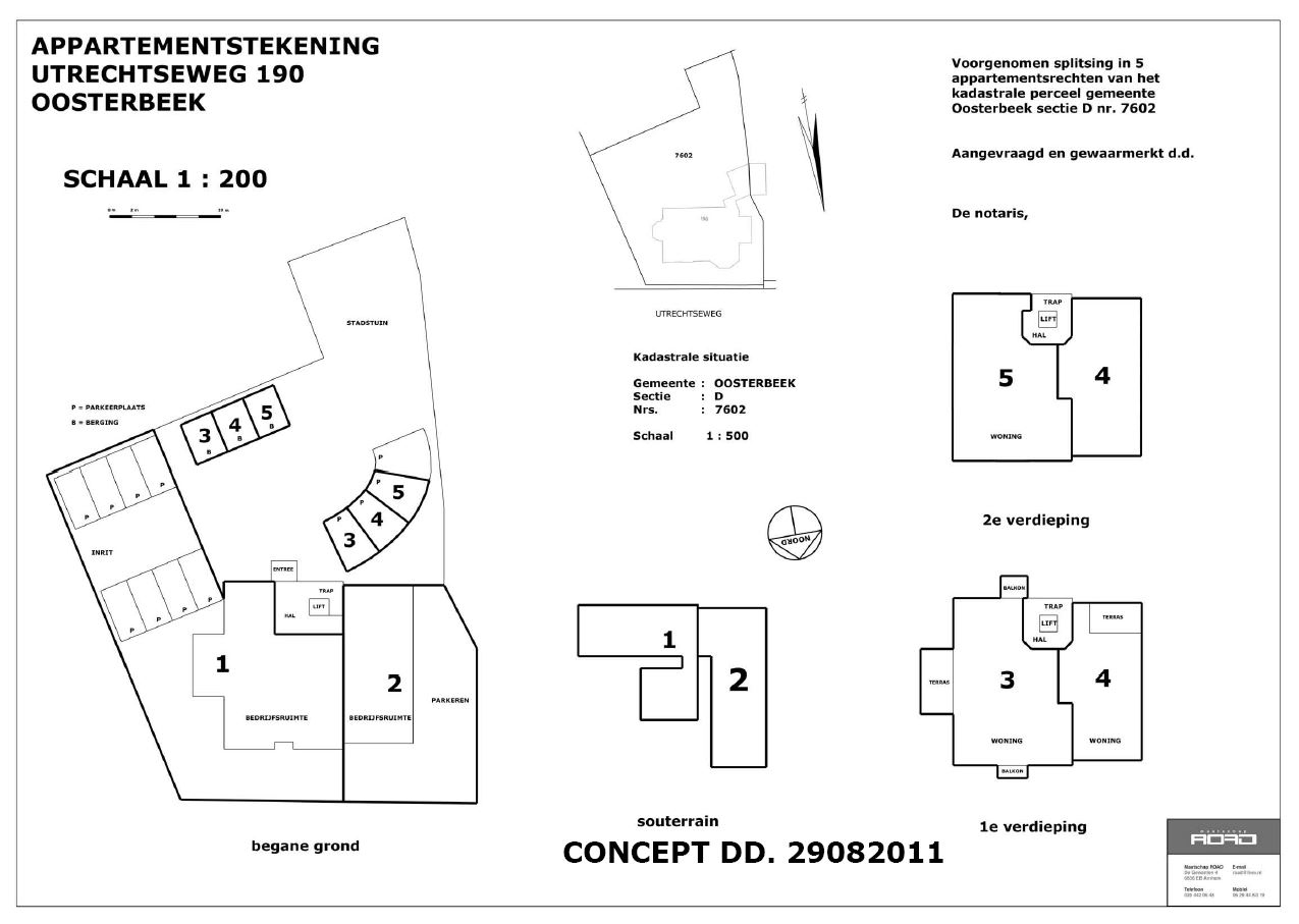 Splitsingstekening van dezelfde villa